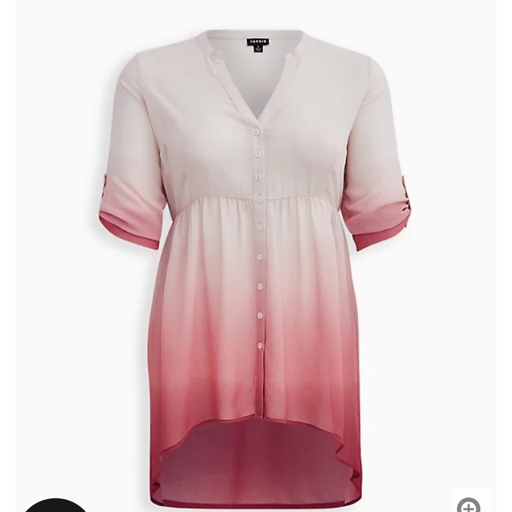 Torrid Plus Babydoll Blouse Pink Size 3X